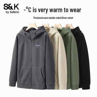 Baleno Men's Double-sided Sherpa Fleece Hooded Jacket