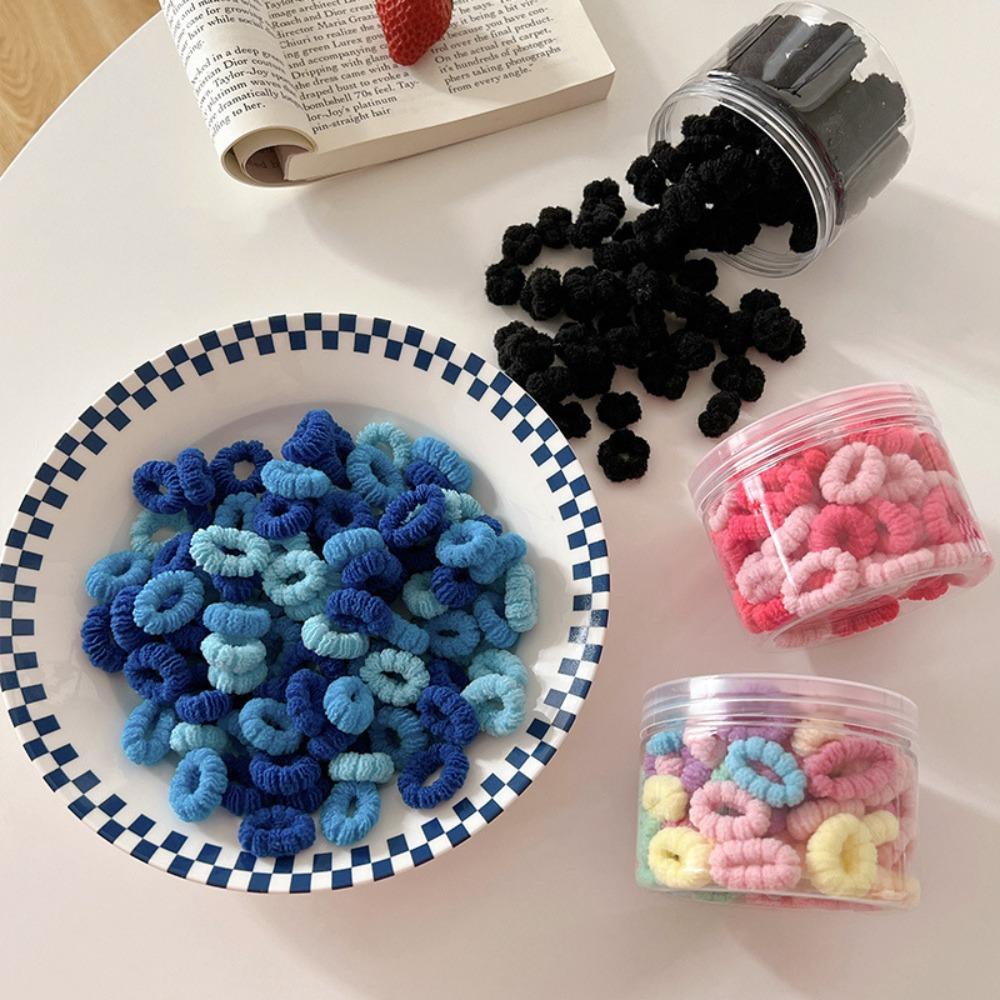 500pcs High Elastic Basic Hair Rope Set Candy Color Colorful Hair Tie Fashion Rubber Band  Ladies