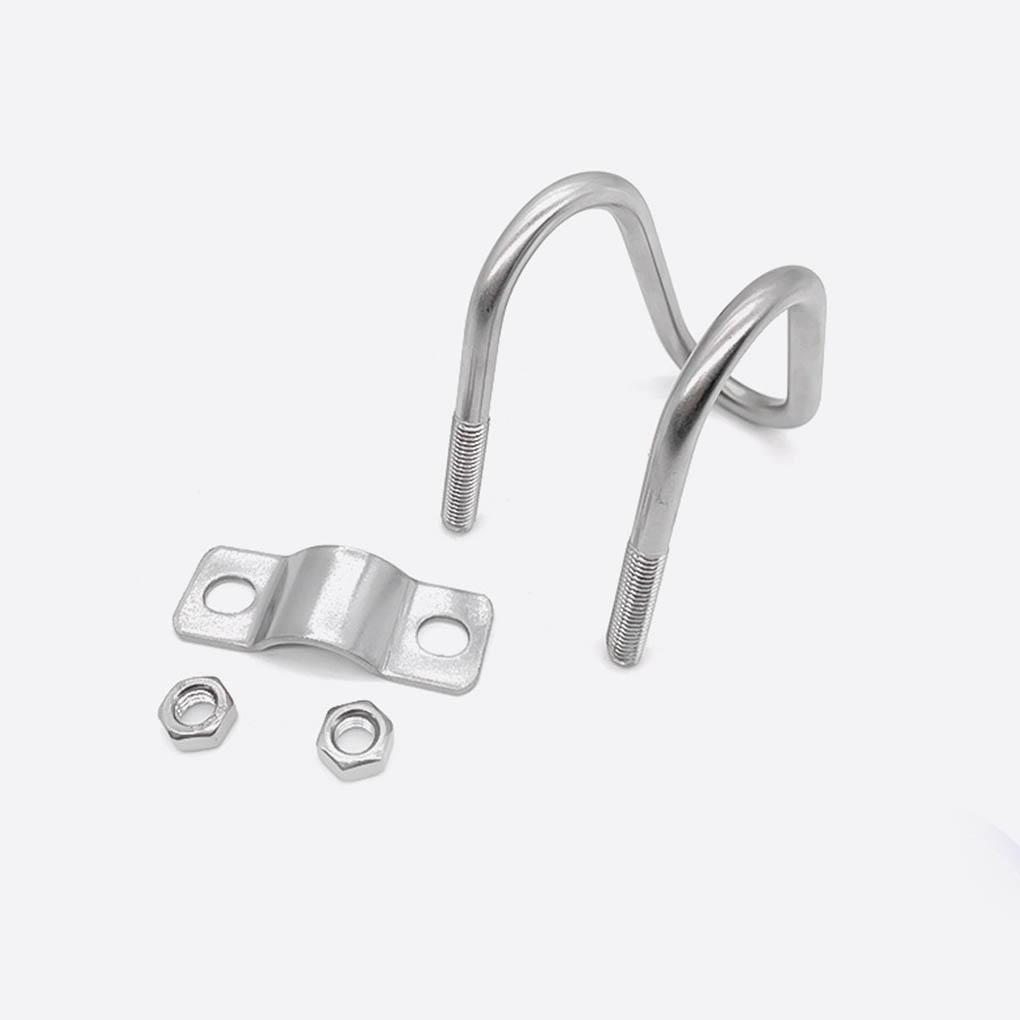 Outdoor Holder Metal Parasol Stands Portable U-shaped Clamp Balcony Railing Holder Fastening Stand for Fishing Rods