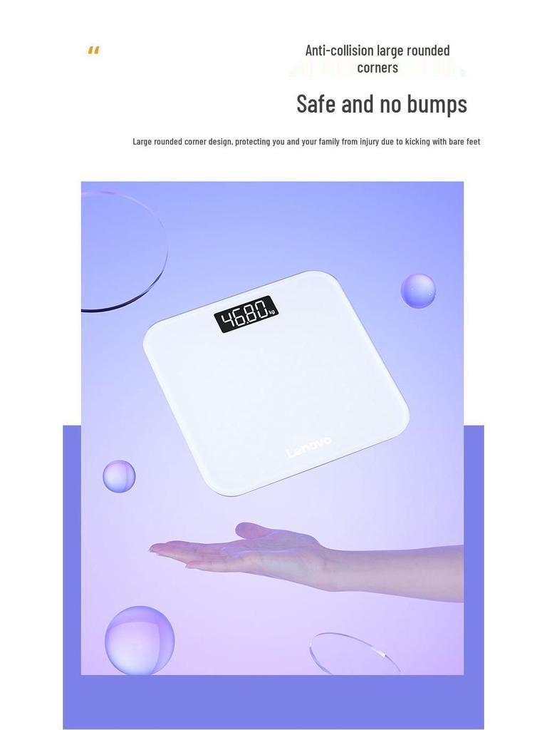 2026 USB Rechargeable Electronic Bathroom Scale for Adults - Compact Weight Loss & Household Weighing Device