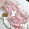 Pink Ruffled Voile Table Runner for Weddings & Parties, Sweet Kindergarten & Salon Decor
