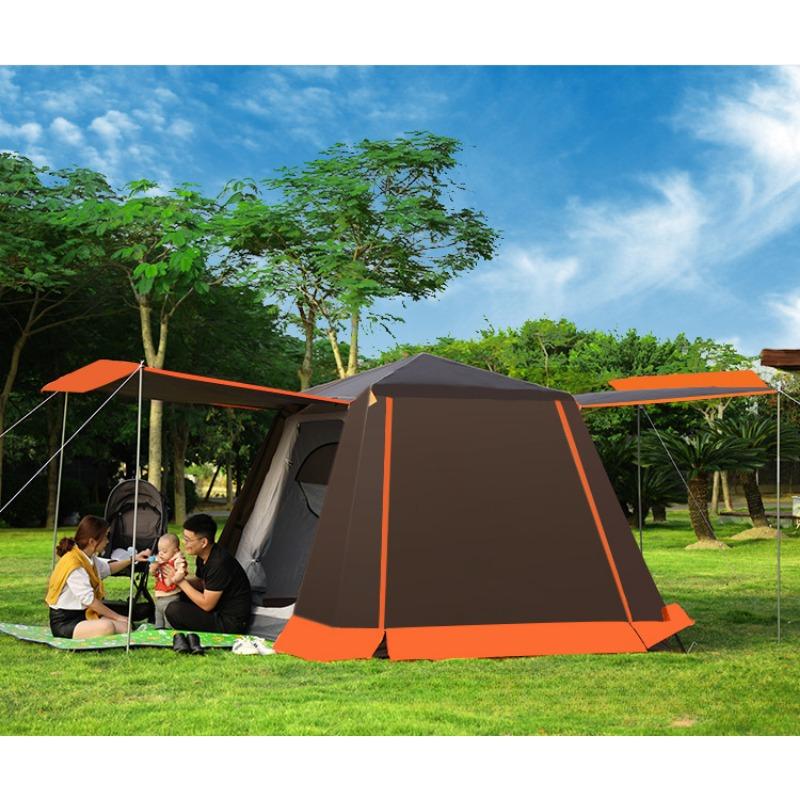 

Наружная гидравлическая автоматическая противоштормовая палатка на 3-4 человека, 4-6 человек, двухслойная палатка для кемпинга, защита от солнца 240*240*190