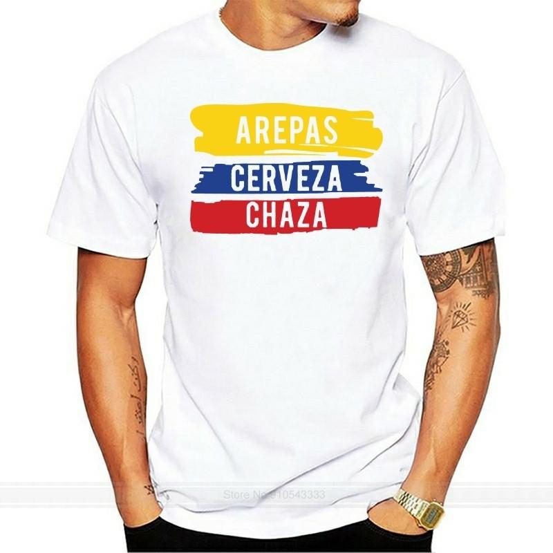 Vintage Colombia Flag Chaza Game Graphic Arepas Cerveza T Shirt For Unisex Cotton Adult Tshirts Awesome Male