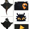 Christmas/Halloween Party Costume Cloak, Hat, Mask Dinosaur Element, Children Festival Performance Shawl Outfit, Holiday Party Cosplay Costume