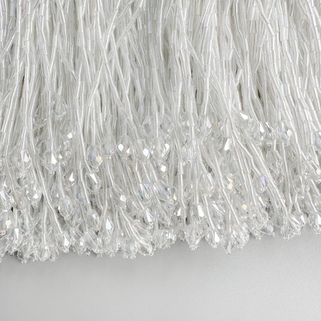 14Cm White Bead Tassel Pendant Bead Chain Barcode Clothing Dress Dance Skirt Accessories Lace Accessories