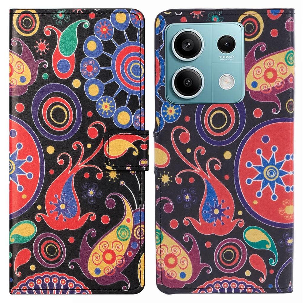 For Xiaomi Redmi Note 13 Pro 5G/Poco X6 5G Case Pattern Printing Folio PU Leather Phone Cover