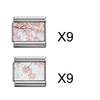 Stainless Steel Flower Assorted Charms Bracelet 18 Pcs Italian Links Fit 9mm Women Hand Bracelet Jewelry Making