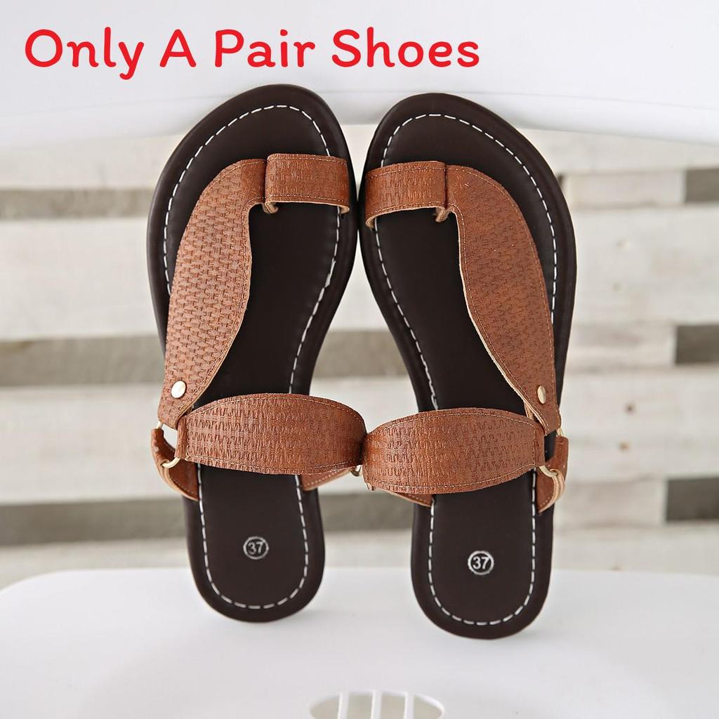 Summer Ladies Flat Slide Sandals With Pu Upper For Daily Wear
