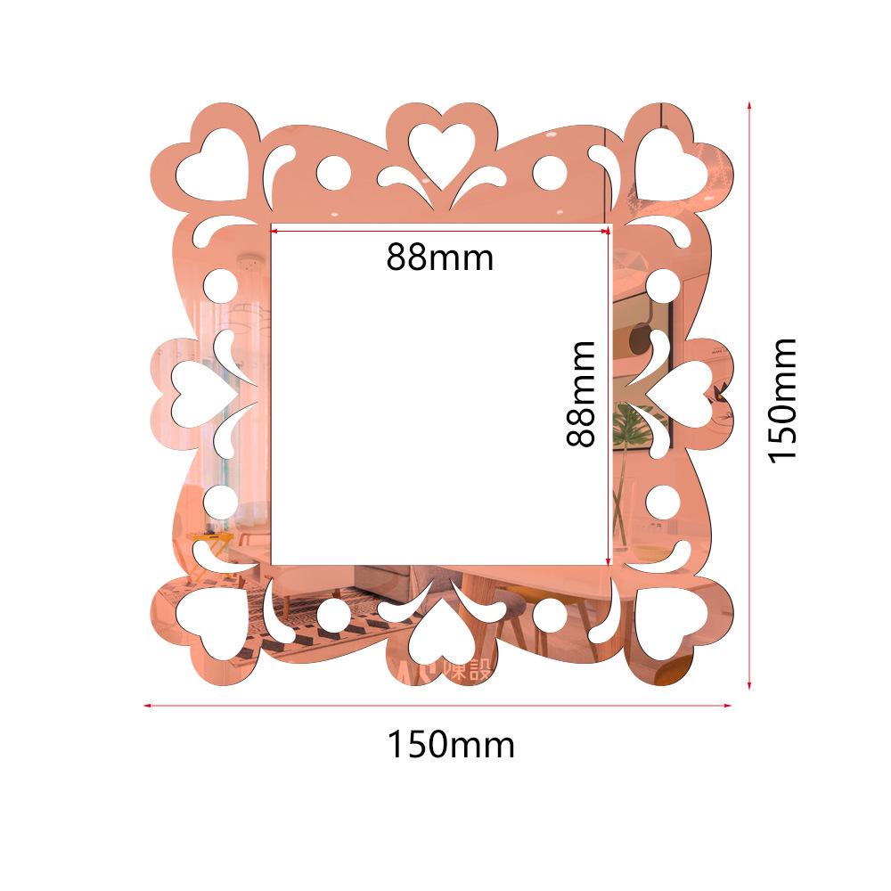 

Акрилова наклейка на стіну-дзеркало з вимикачем для декору вітальні та спальні рожевий колір золота