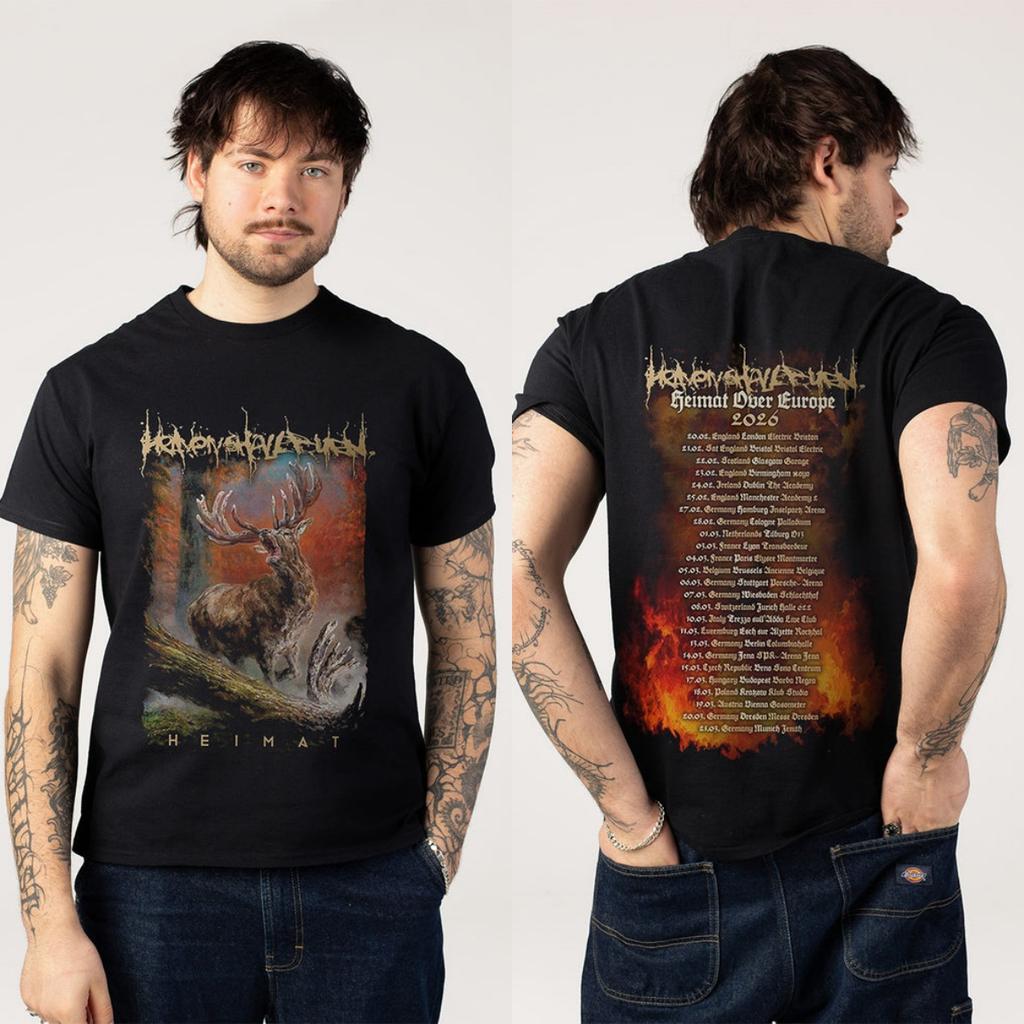 T-shirt in Cotone Grafica Heaven Shall Burn Unisex Estiva Manica Corta Marca di Moda Maglietta Casual di Lusso Vintage