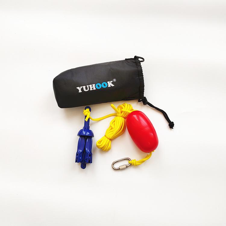 YUHOOK faltbarer Aluminiumanker für Schlauchboote, Beiboote, Kajaks, Sturzboote und Fischerboote.