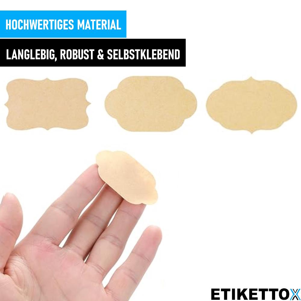 ETIKETTOX Etikettrolle 5 meter klistremerker kjøkken oppbevaring husholdning kraftpapir