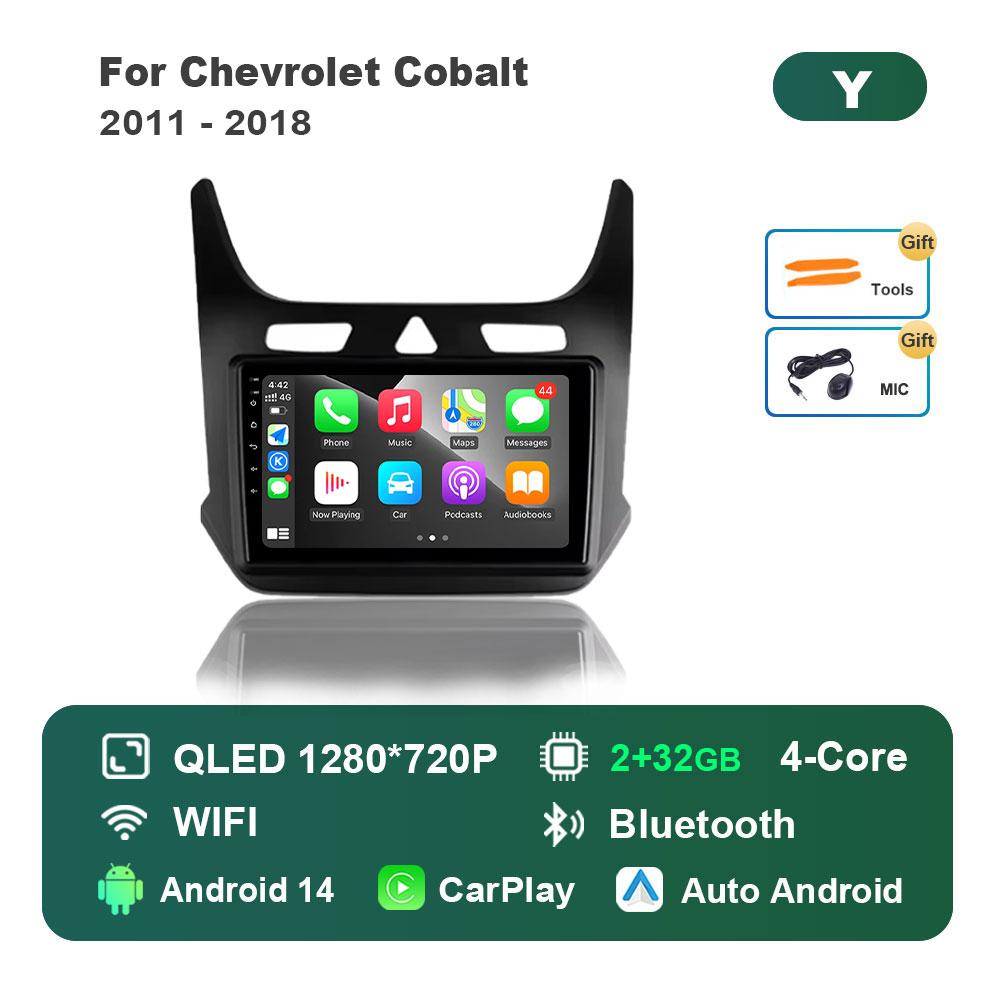Android 14 System Car Radio Multimedia Player for Chevrolet Cobalt 2011 - 2018 GPS Navigation BT WiFi IPS Screen Auto Tools