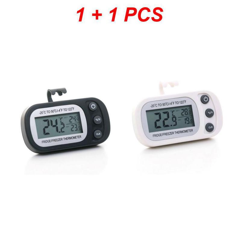 1/2PCS Fridge Thermometer Anti-humidity Refrigerator Freezer Electric Digital Thermometer Temperature Monitor LCD Display with