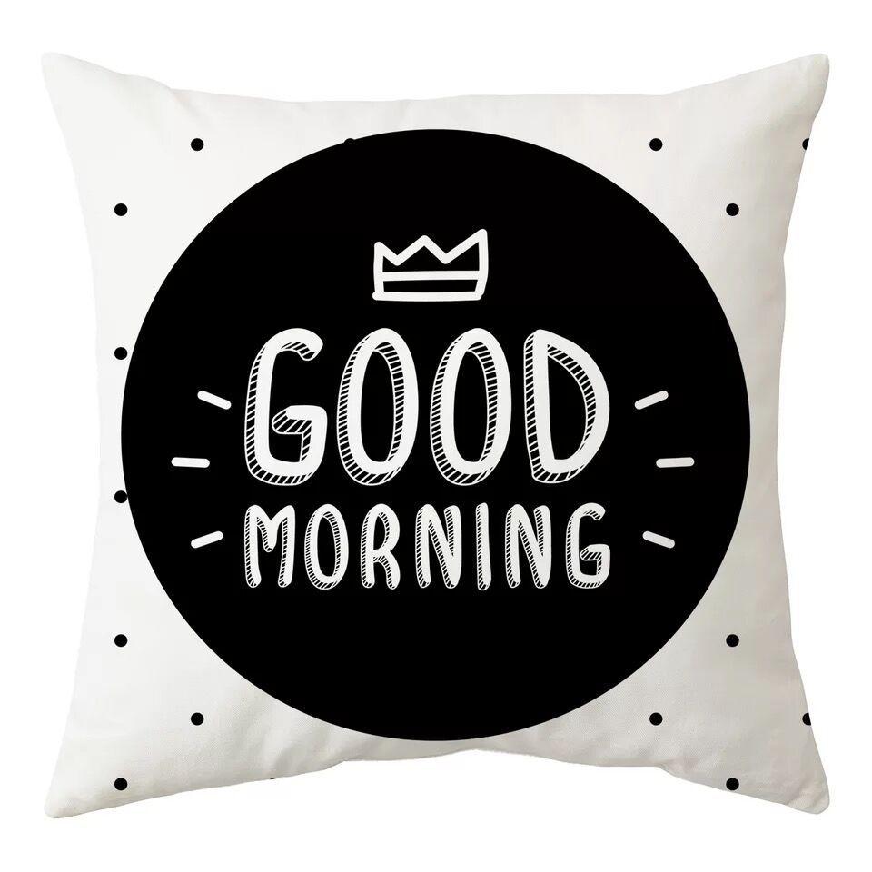 Nordic Black and White Simple Style Geometric Abstract Pillow Case Peach Leather Fleece Home Sofa Pillow Quilt Cushion