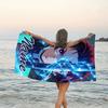 1pc Demon Slayer1 Beach Towel with Custom Name, Beach/Swimming/Bath/Picnic/Camping Towel, Suitable for Seaside Beaches