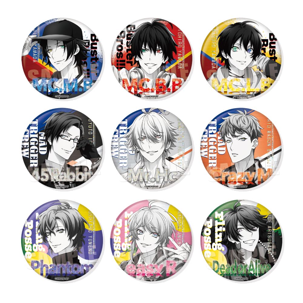 

Hypnosis Mic Division Rap Battle Rhyme Anima Trading Holo Eye Badge Vol.2 [Abox] 9-Piece Box
