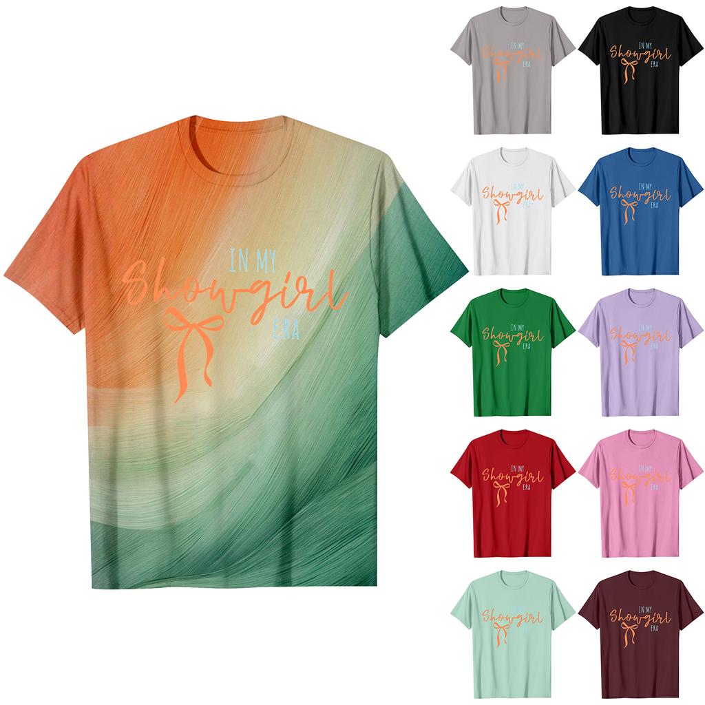 Unisex Casual Letter Print Short-sleeved T-shirt