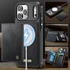 Magnetische Leder-Kartenetui Geldbörse Hülle Für iPhone 17 Pro Max 16 15 14 13 Pro Max 12 11 Air Luxuriös Abnehmbarer Kartenhalter Ständer Hinten Handyhülle