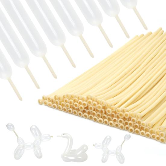 100 ks průhledných latexových balónků, 260 kusů, zahušťovací, dlouhé balónky pro zvířata, modelování, narozeninové, svatební, večírek, příslušenství