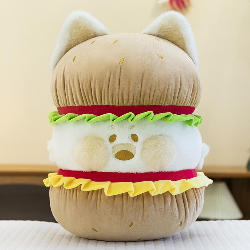 Plush Cartoon Hamburger Doll Childrens Cat Cartoon Toys Animal Gifts Holiday