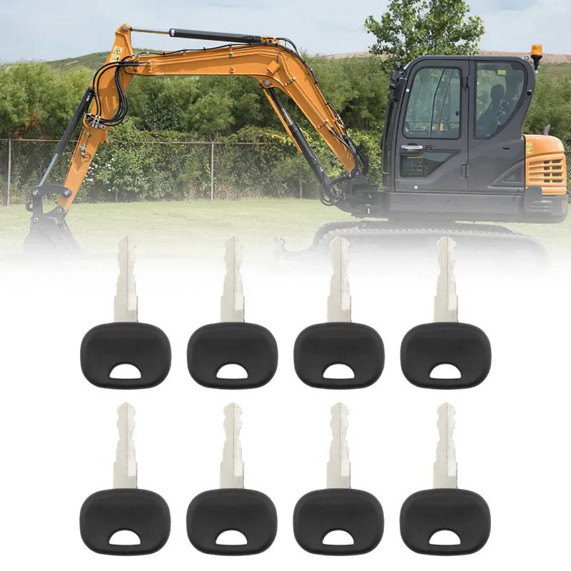 8 PCS Key Fit For Volvo Dynapac Terex Vibromax New Holland NH Ford Moxy Hamm JCB Bomag Heavy Equipment Machine 14603