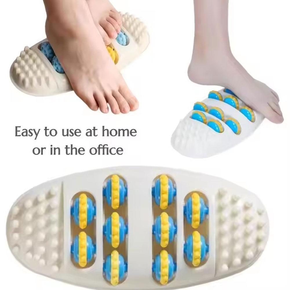 Foot Massager Roller Meridians Foot Acupoint Stimulation Pressure Plate Pain Relief Relax Roller Trigger Point Reflexology Tool