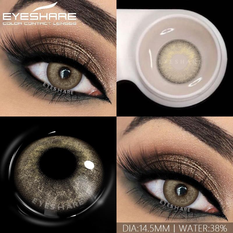 1 Par Fargede Linser for Øyne Mote Blå Øyelinser Grønne Kontakter Brune Linser Grå Pupiller Årslinser Skjønnhetssminke