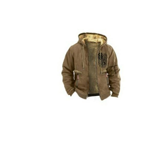 Men s Trendy Fleece-Lined Winter Hoodie: Handsome, Versatile, Loose, Warm, Thickened Jacket L