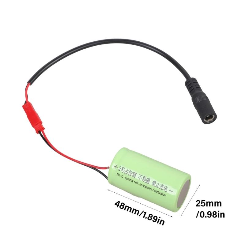 LR14 C Type Dummy Battery 0V Output With 5.5x2.5mm 5.5x2.1mm Input Jacks For DIY Electronic Device Power Supply None Conductives Design