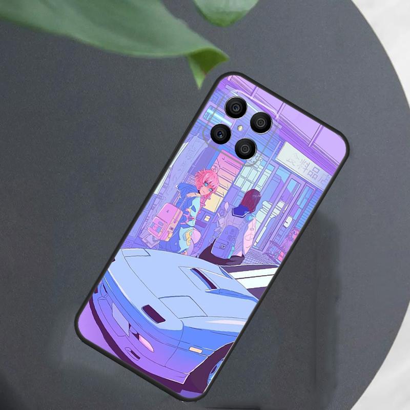 JDM Vaporwave Glitch Anime Pour Honor Magic 8 7 6 Pro Coque Pour Honor Win RT X9d X9c X9b X9a X8c X8b 50 70 90 200 400 Lite