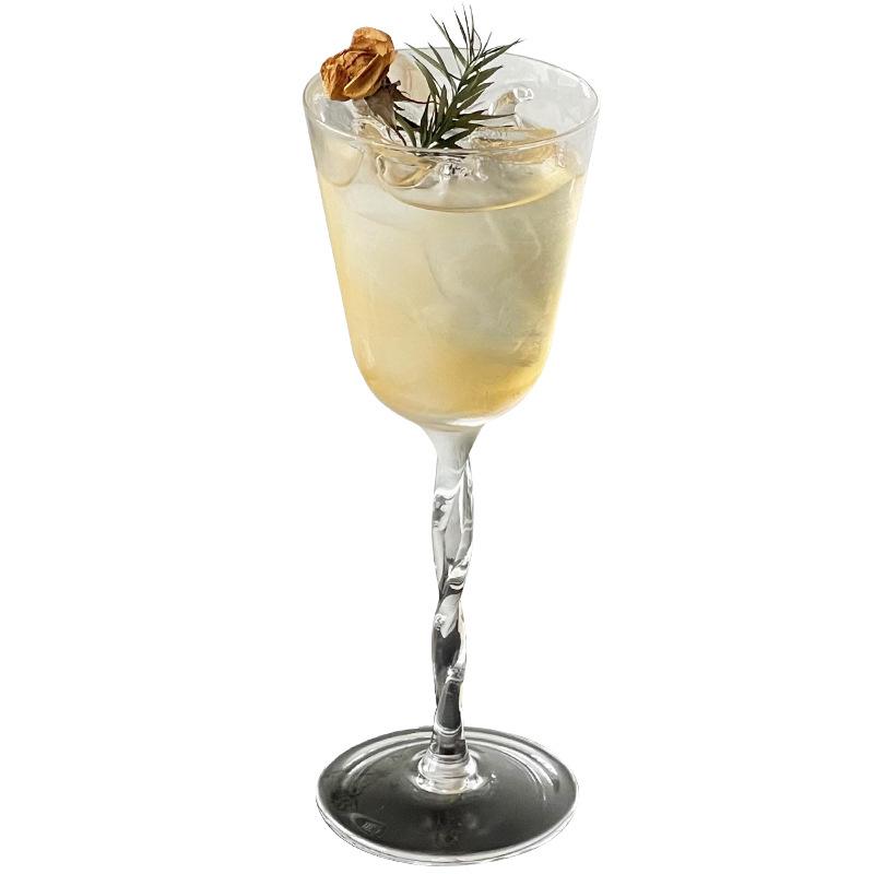 Niche Retro Stemware: High-End Tipsy Cocktail, Wine & Champagne Glass Set