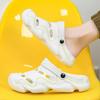 2 in 1 Fashion Men's Sandals Lightweight EVA Garden Shoes Indoor Outdoor Clogs Slippers Breathable Wading Shoes