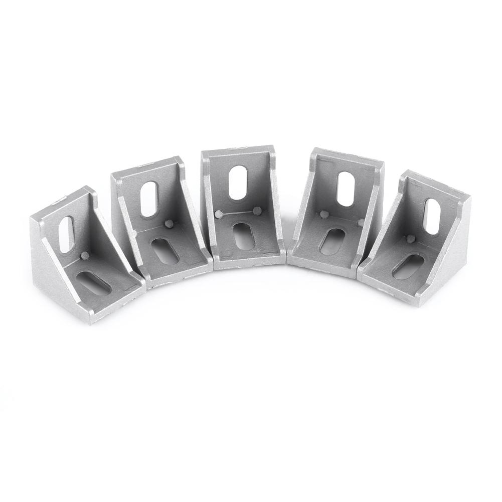 5pcs Aluminum Alloy L Shape Corner Bracket Right Angle Brace Fastener 40x40mm