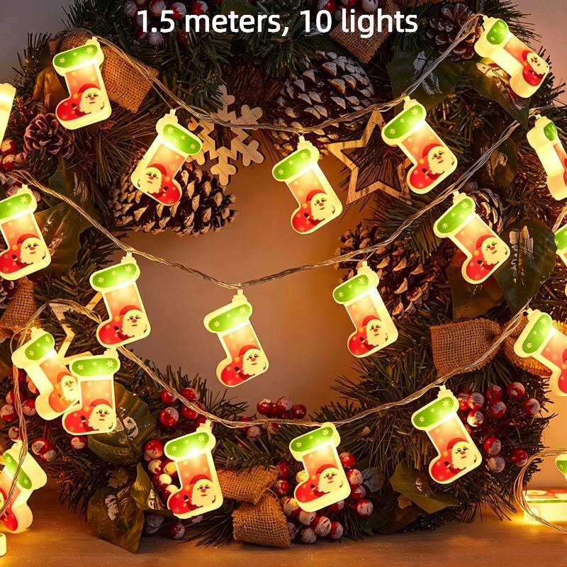 Snowman Led String Lights, Battery Operated Snowman Fairy Lights For Christmas Thanksgiving Fall Indoor Outdoor Home Decor