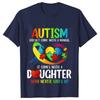 Men's T-shirts Autism Mom Dad Clothing Autism Awarenes Family Tshirts Short Sleeve Clothes Family Matching Clothing Unisex Tees
