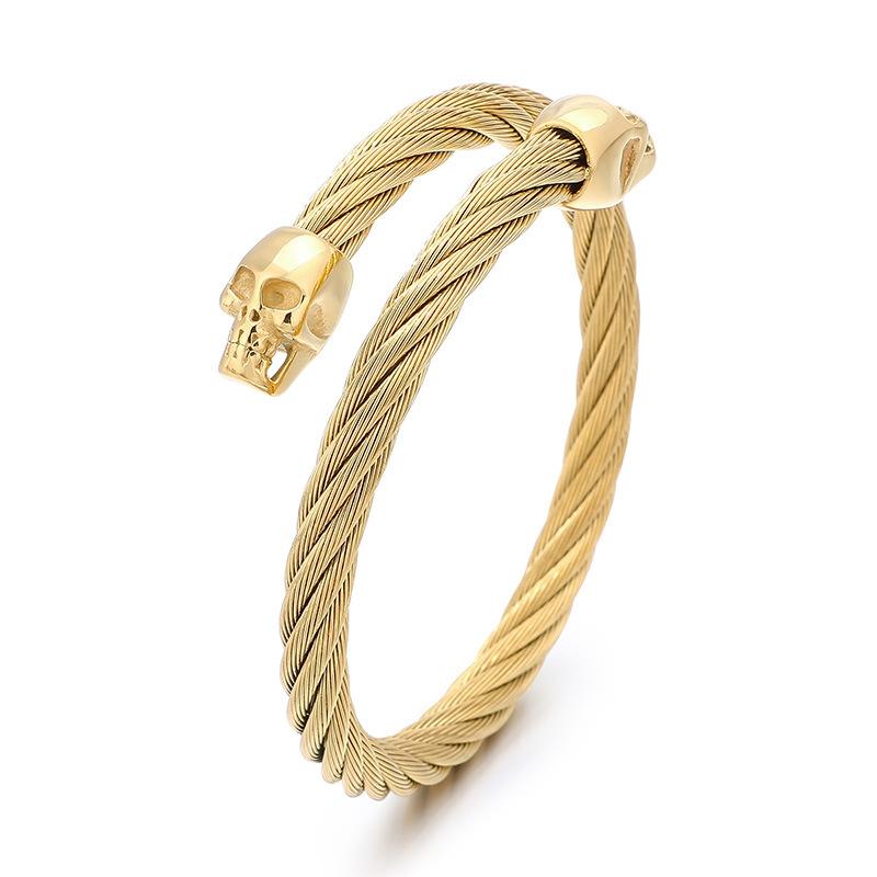 Creative Buweiya Wolf Head Open Bracelet Personalized Men 'S Titanium Steel Bracelet Jewelry 