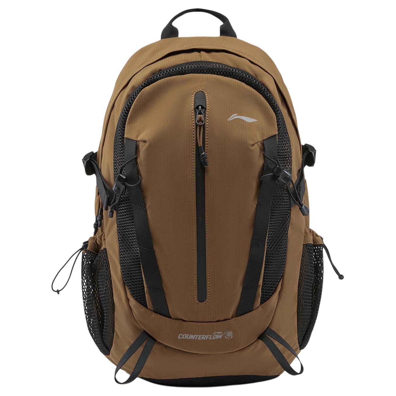 Li Ning 22L CF Отражающий Логотип Туристический Рюкзак Унисекс Рюкзак Полиэстер Пальма-Золотой ABDV333-5 Palm Gold