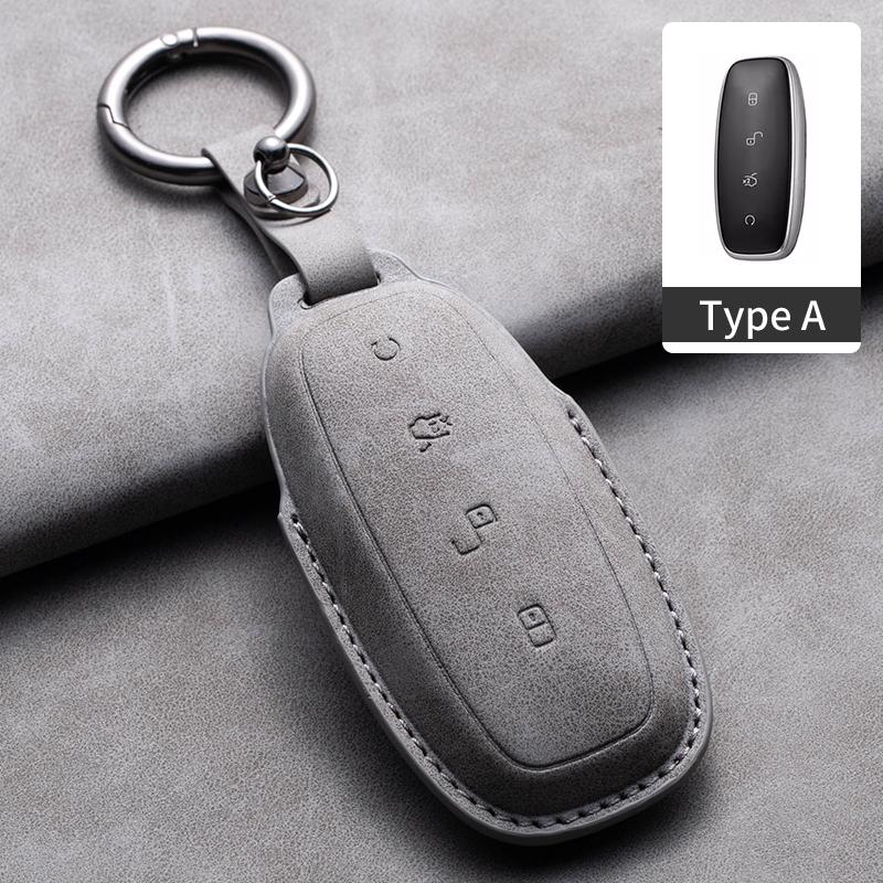 Leather Car Key Case Cover for BYD DENZA D9 2025 for Denza D9 DM-i 2025 2025 Auto Key Fob Shell Car Styling Keychain Accessory