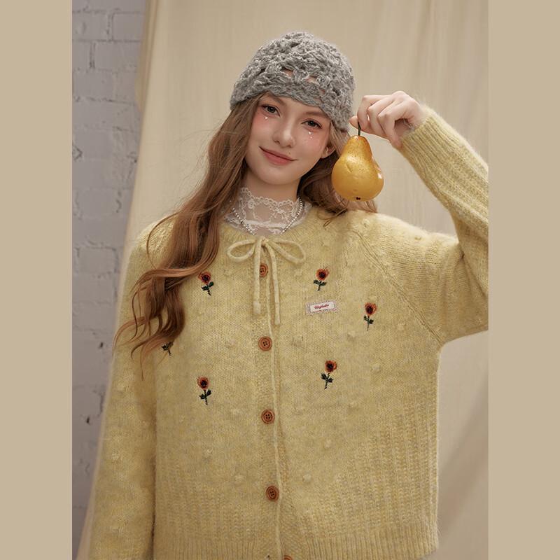 UNIFREE Women's Floral Knitted Sweater