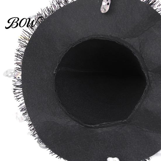 Autumn Seasonal Decor Halloween Witch Hat Pumpkin Decor, Metallic Rain Curtain Door Hanging Ornament for House Warming Decorations Party, Spooky