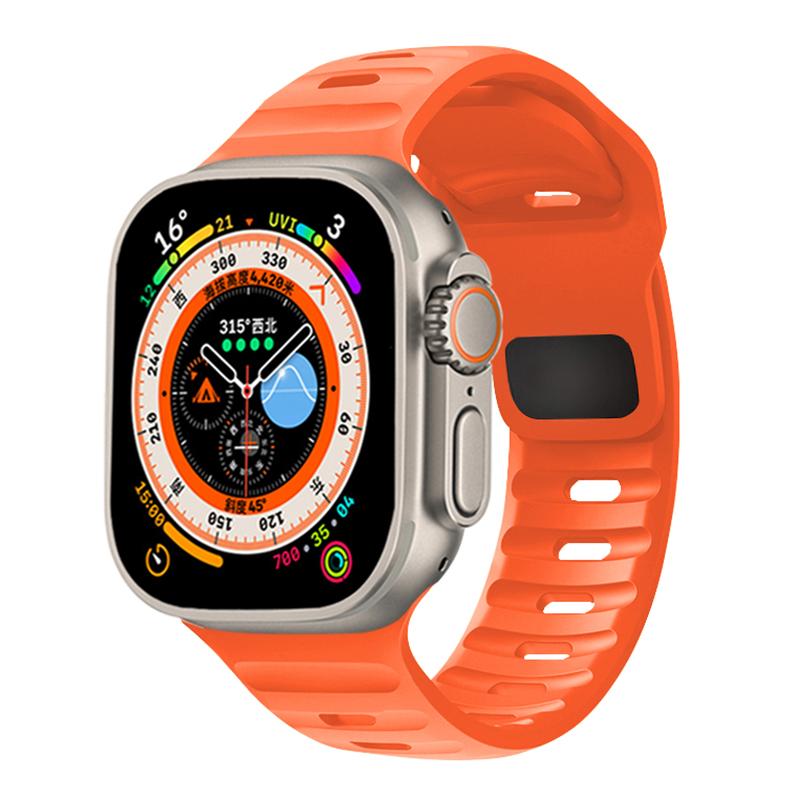 Silicone Strap For Apple Watch ultra Band 44mm 49mm 45mm 42mm 40mm 41mm 38mm sport correa bracelet iwatch Series 2 7 6 3 se 8 9