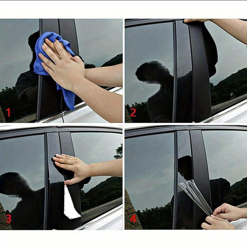Per Nissan Qashqai J11 2008-2015 2009 2010 2011 2012 2013 2014 Copertura Trim Montante Pilastro B C Finestrino Porta Auto Adesivi PC Nero Lucido Accessori