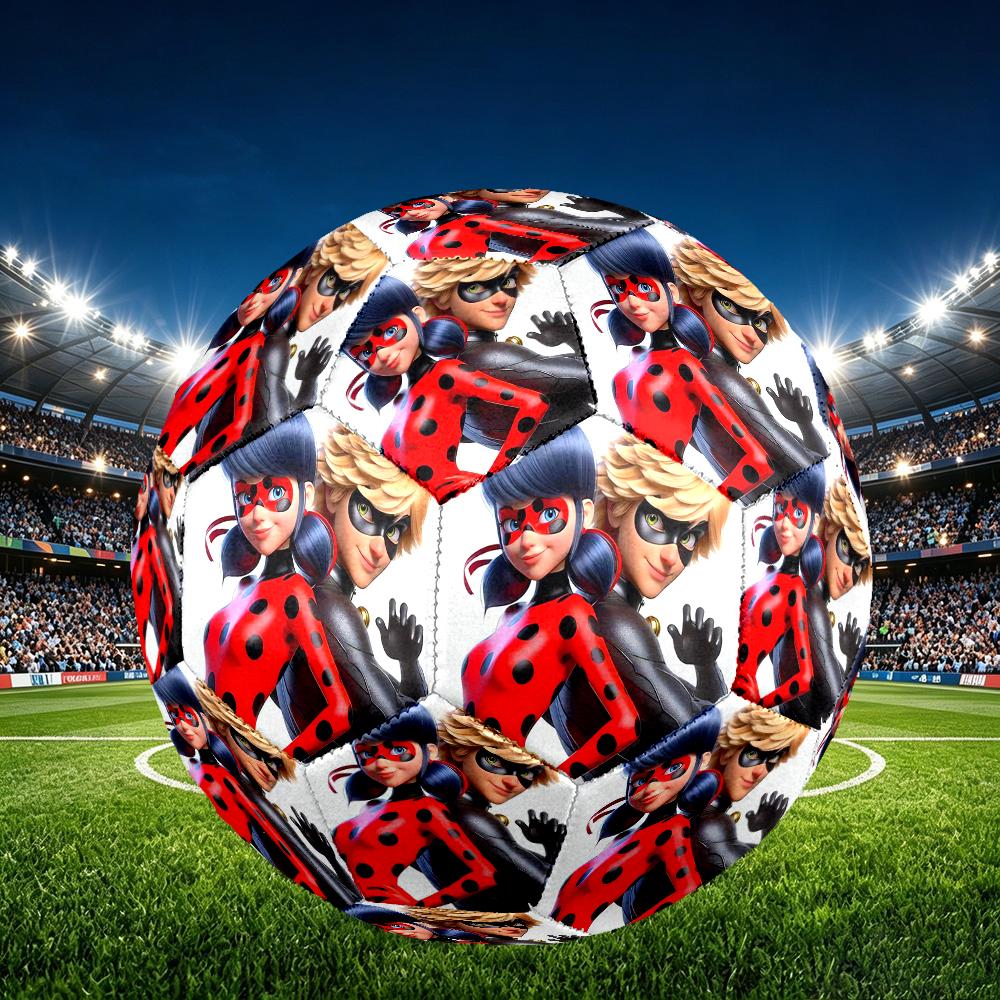 1pc Ladybug Pattern Football, Standard Size 5 Soccer Ball Stylish Sport Football for Competition Play and Training