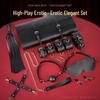 Intimate 10-Piece BDSM Set: Ball Gag, Whip, Handcuffs, Foot Cuffs, and Eye Mask