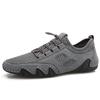 New Autumn Men's Shoes Pigskin Mesh Shoes Breathable Sports Men Casual Shoes Leather Shoes Leather All-Match Fashion Shoes