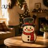 Christmas Theme Room Decor Wooden Table Decorations, Santa Claus Snowman Reindeer Desktop Ornaments, Festive Home Office Accents Distressed