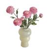 50CM 3 Teste Floccato Loto Fiore Artificiale Peonia Fiore Artificiale Matrimonio Casa Soggiorno Decorazione