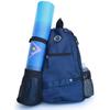 Aurorae Yoga Mat Sports Bag Crossbody Sling Backpack Multi-Purpose (Blue)