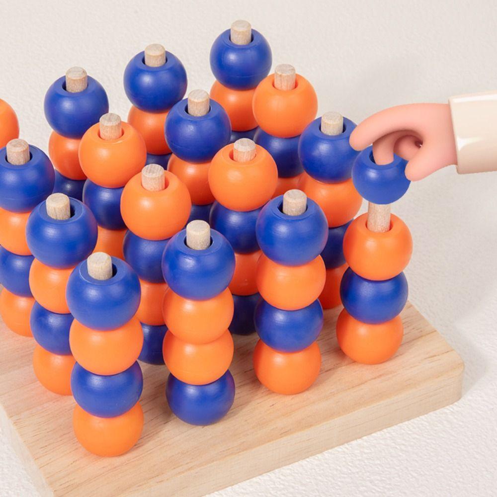 Puzzle 3D Four Connect Chess Classic Family Board Game  Logical Thinking Training
